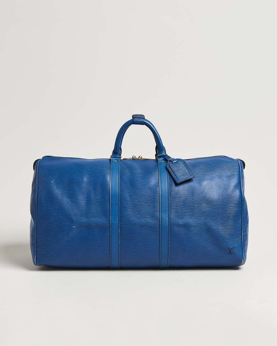 Mies | Louis Vuitton Pre-Owned Keepall 55 EPI Leather Bag Blue | Louis Vuitton Pre-Owned | Keepall 55 EPI Leather Bag Blue