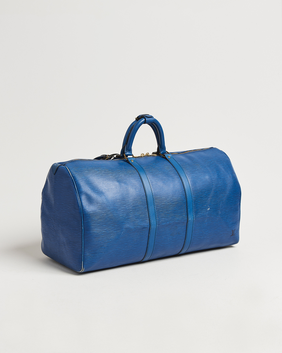 Mies | Louis Vuitton Pre-Owned Keepall 55 EPI Leather Bag Blue | Louis Vuitton Pre-Owned | Keepall 55 EPI Leather Bag Blue