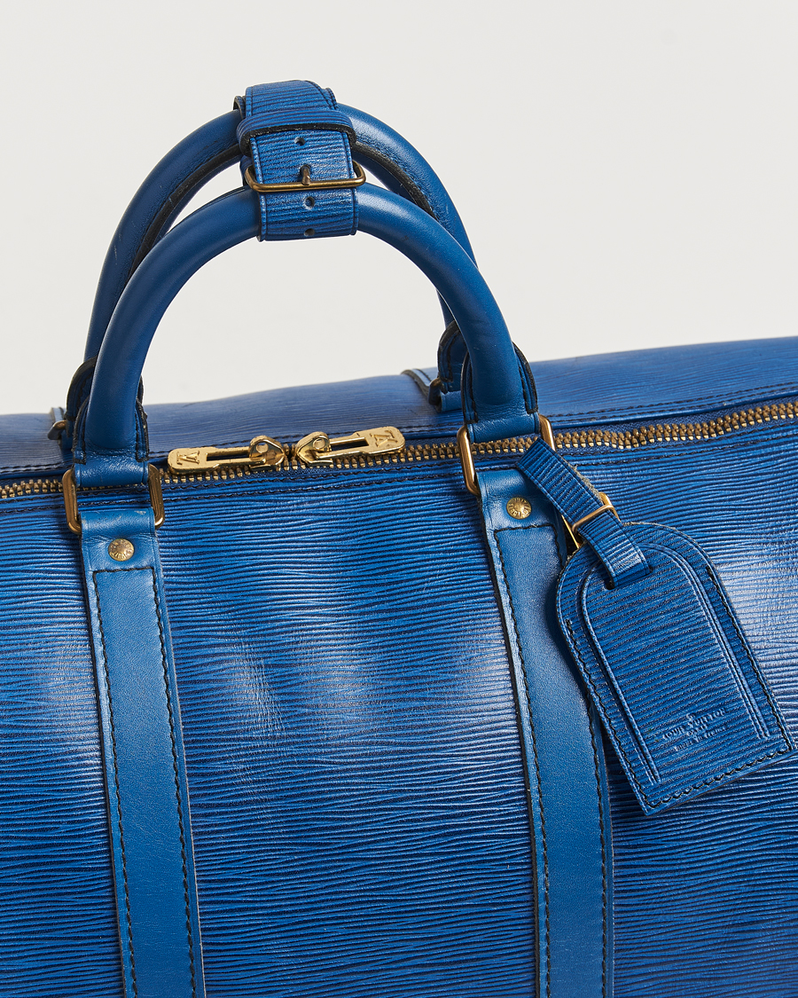 Mies | Louis Vuitton Pre-Owned Keepall 55 EPI Leather Bag Blue | Louis Vuitton Pre-Owned | Keepall 55 EPI Leather Bag Blue