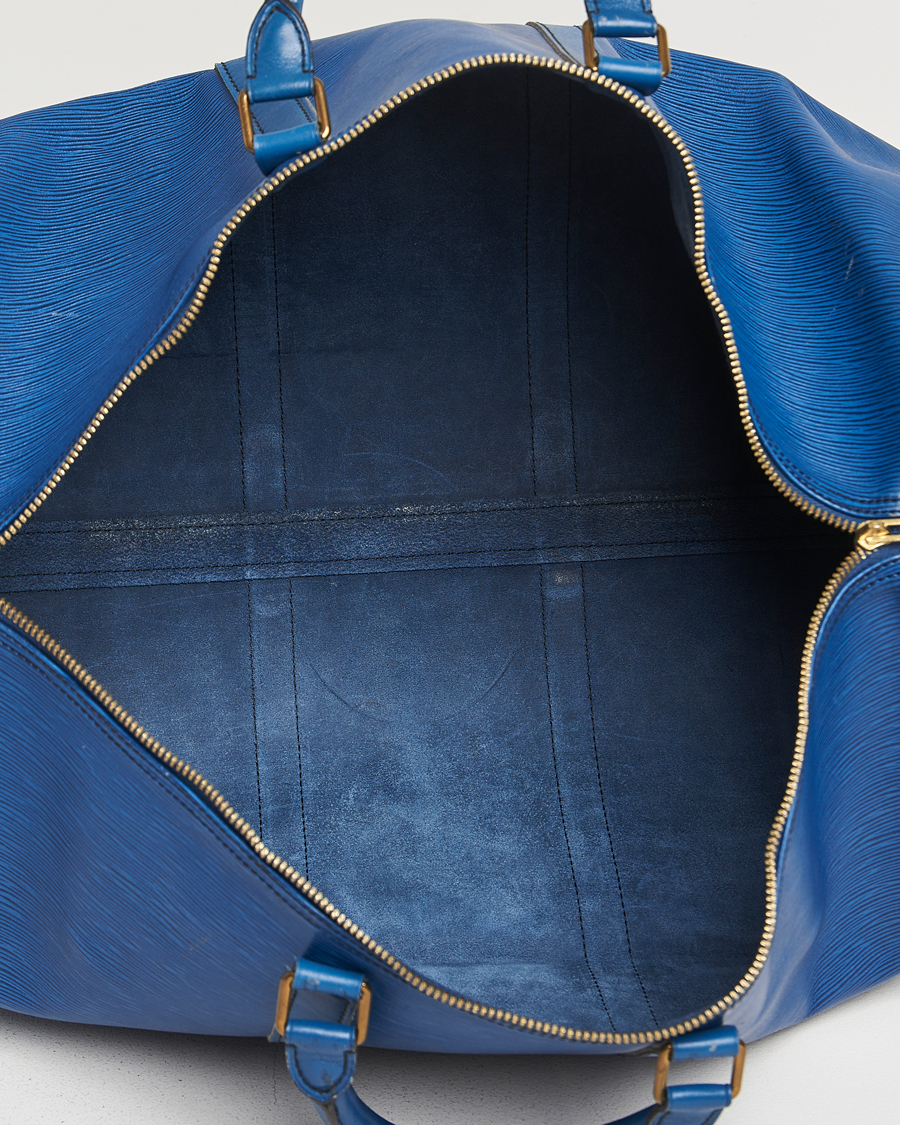 Mies | Louis Vuitton Pre-Owned Keepall 55 EPI Leather Bag Blue | Louis Vuitton Pre-Owned | Keepall 55 EPI Leather Bag Blue