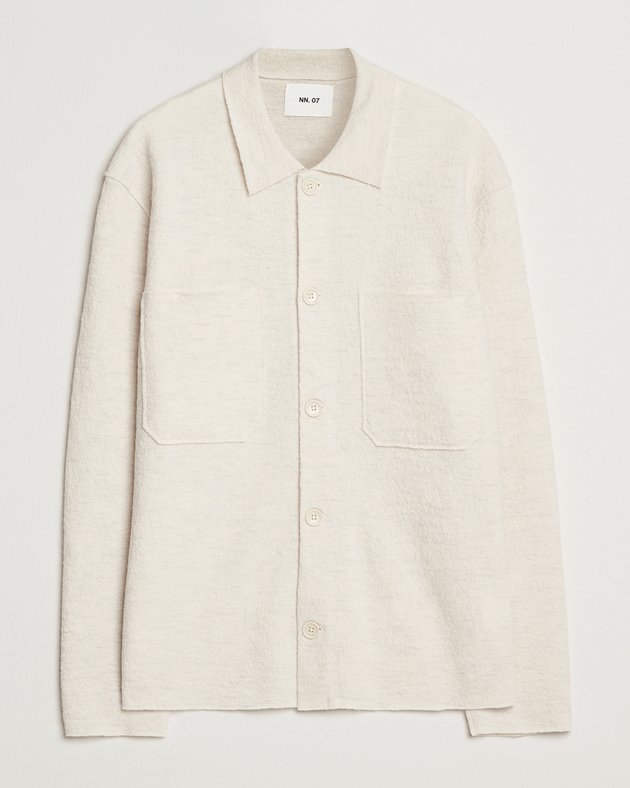 Mies | Puserot | NN07 | Jonas Boiled Wool Cardigan Ivory