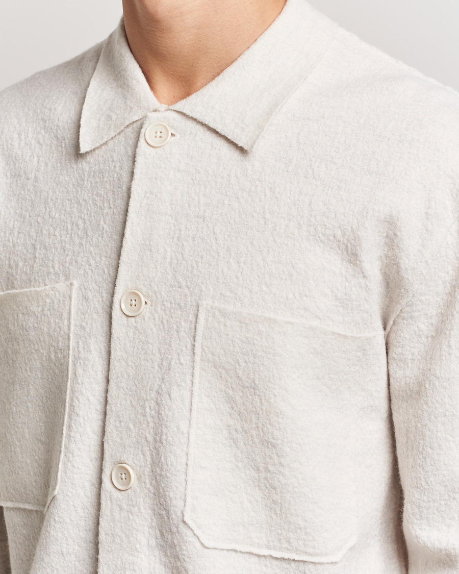 Mies | Puserot | NN07 | Jonas Boiled Wool Cardigan Ivory