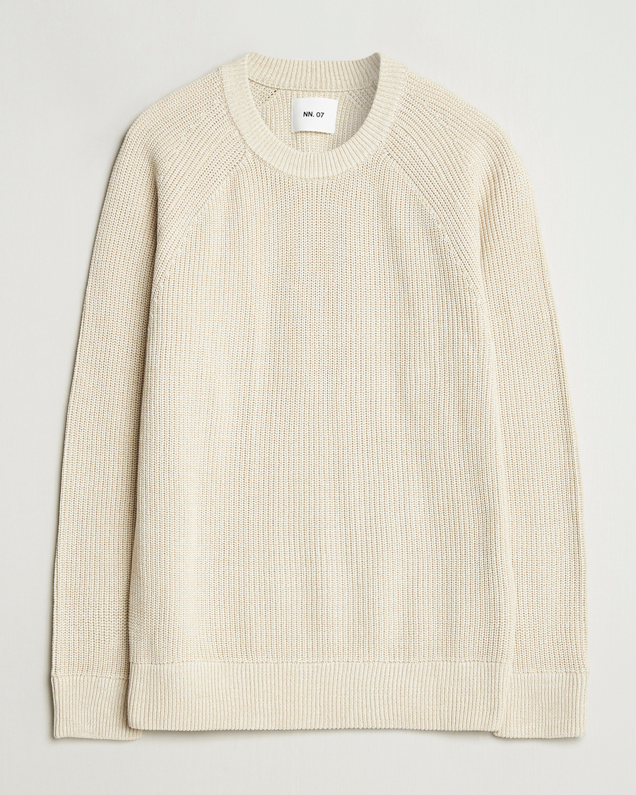 Mies | Puserot | NN07 | Jacobo Cotton Knitted Sweater Ivory