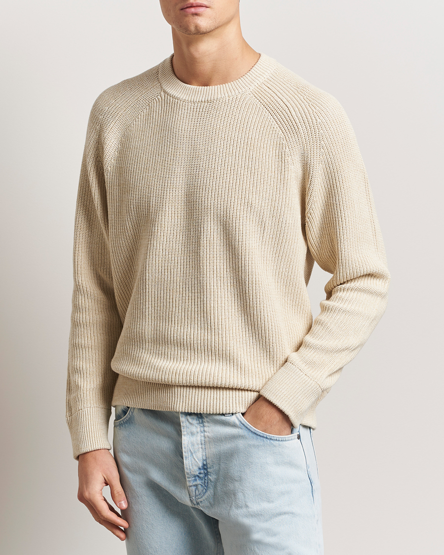 Mies | Puserot | NN07 | Jacobo Cotton Knitted Sweater Ivory