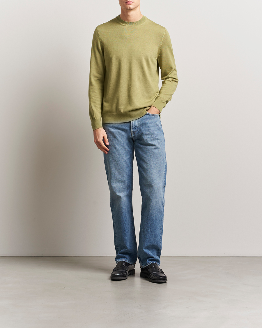 Mies | Puserot | NN07 | Ted Merino Crew Neck Pullover Evergreen