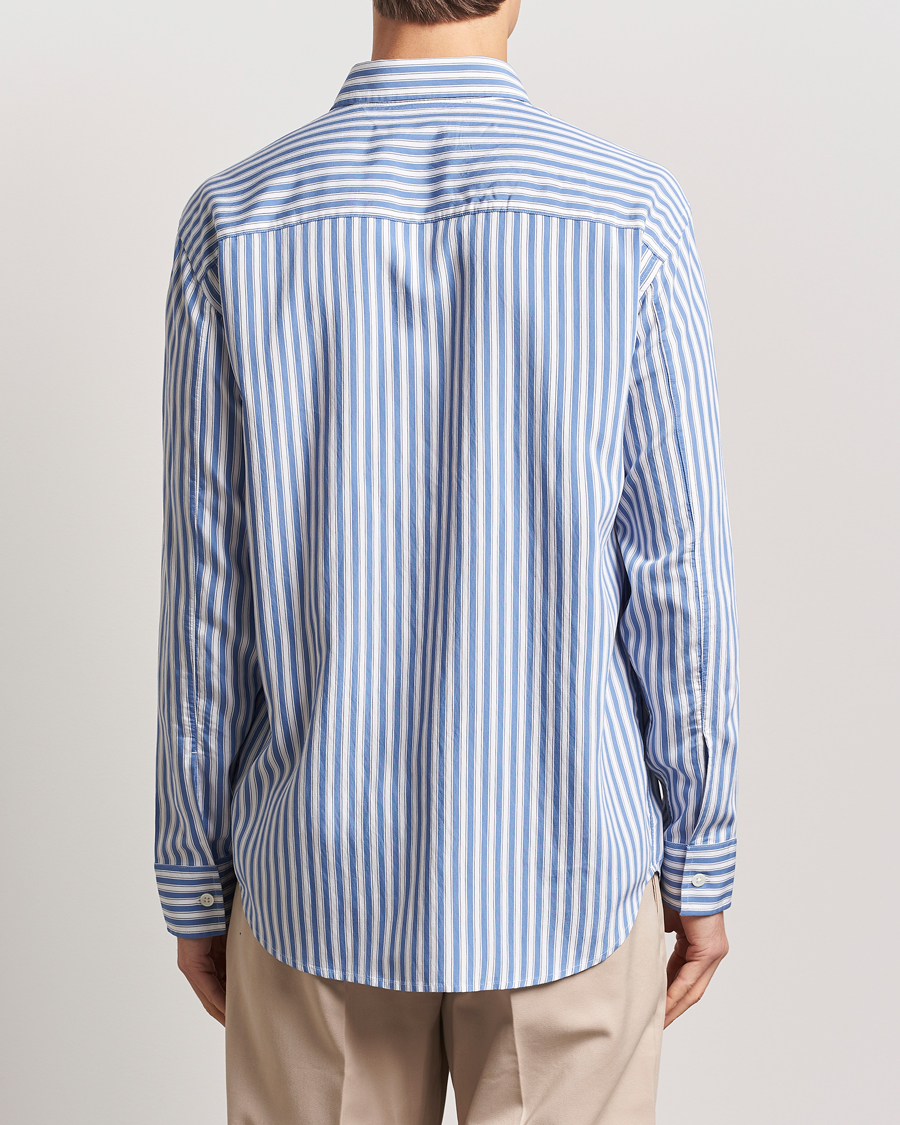 Mies | Kauluspaidat | NN07 | Freddy Twill Striped Shirt Blue/White