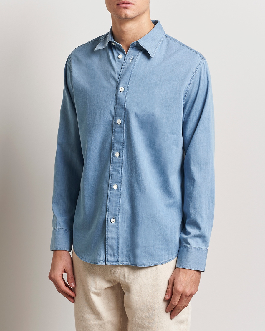 Mies | Kauluspaidat | NN07 | Colby Denim Shirt Bleached Indigo