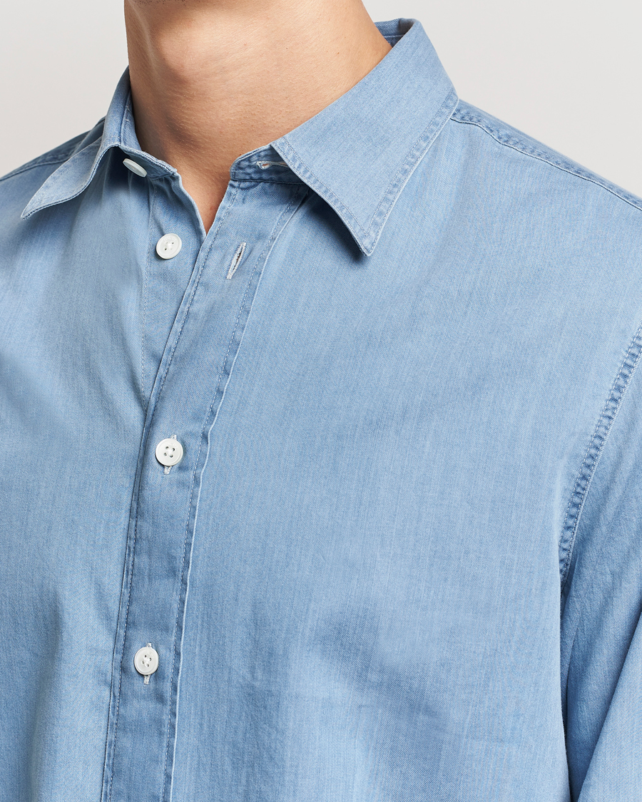 Mies | Kauluspaidat | NN07 | Colby Denim Shirt Bleached Indigo