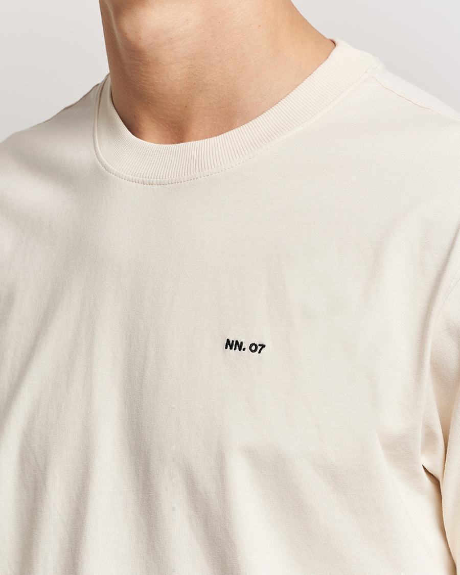 Mies | T-paidat | NN07 | Adam Logo Crew Neck T-Shirt Ivory