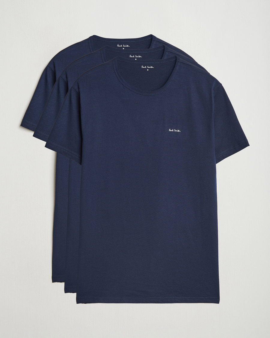 Mies | T-paidat | Paul Smith | 3-Pack Crew Neck T-Shirt Navy