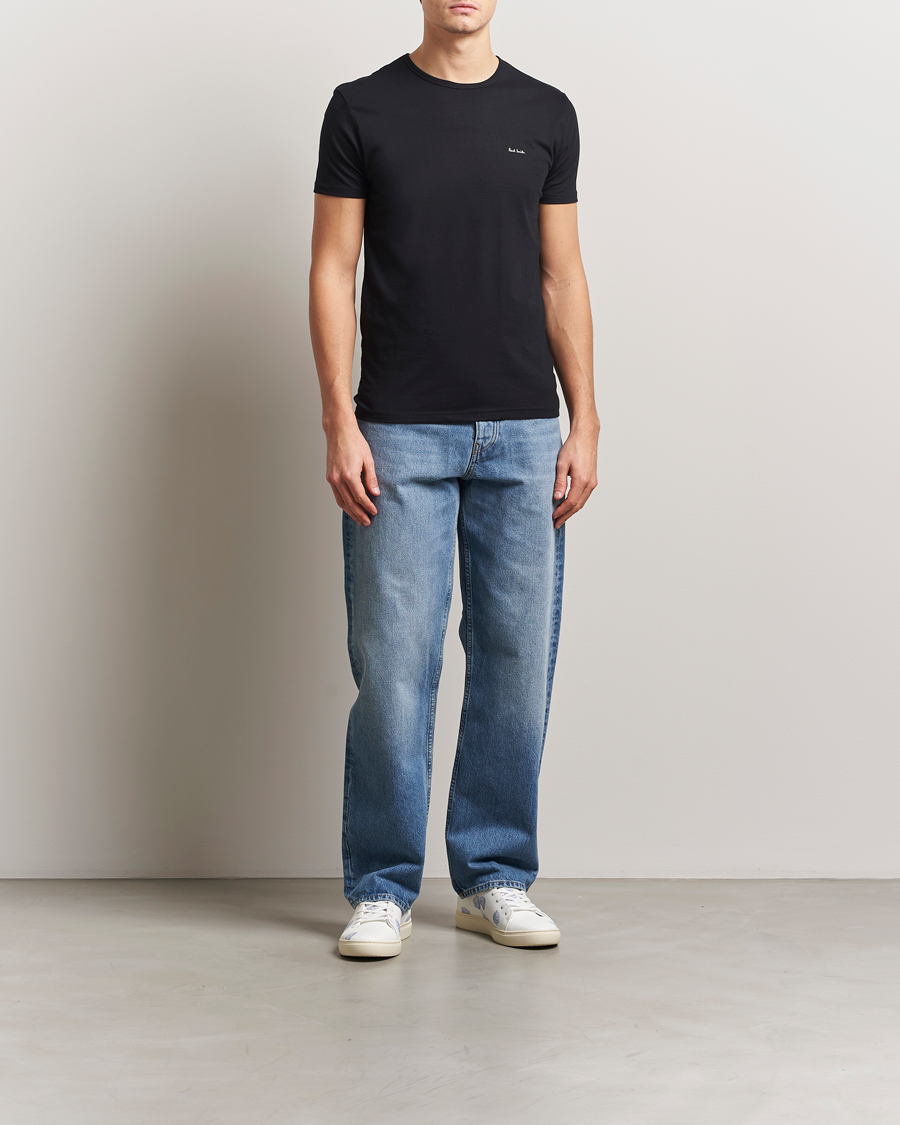 Mies | T-paidat | Paul Smith | 3-Pack Crew Neck T-Shirt Black