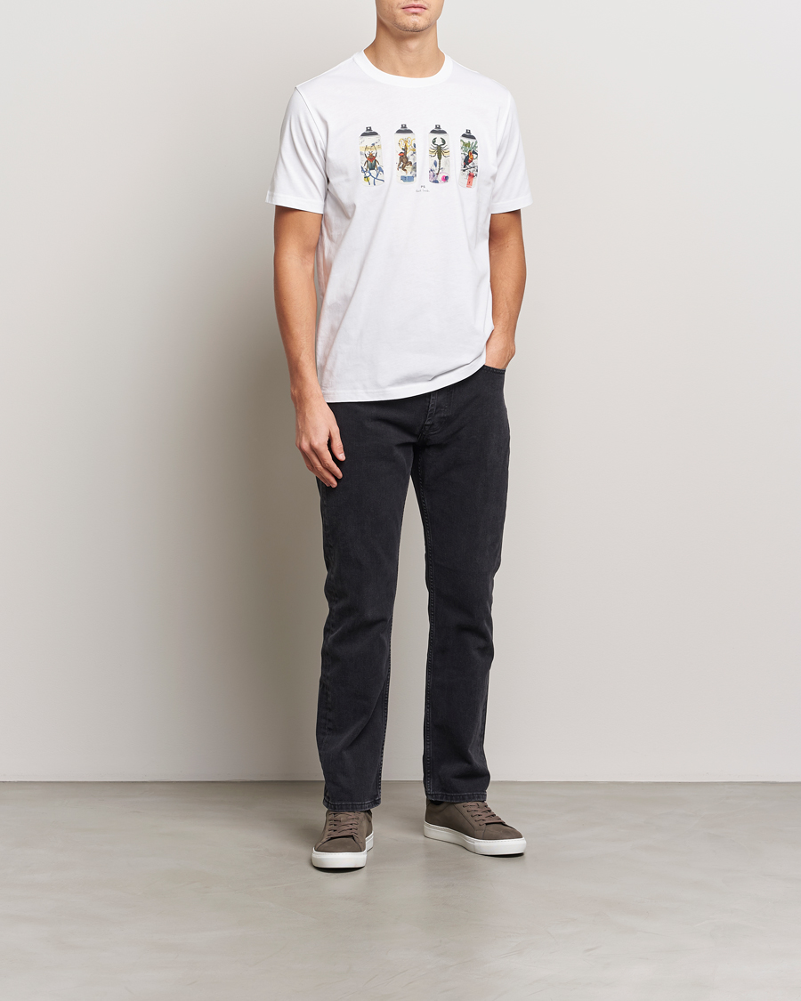 Mies | T-paidat | PS Paul Smith | Spray Cans Crew Neck T-Shirt White