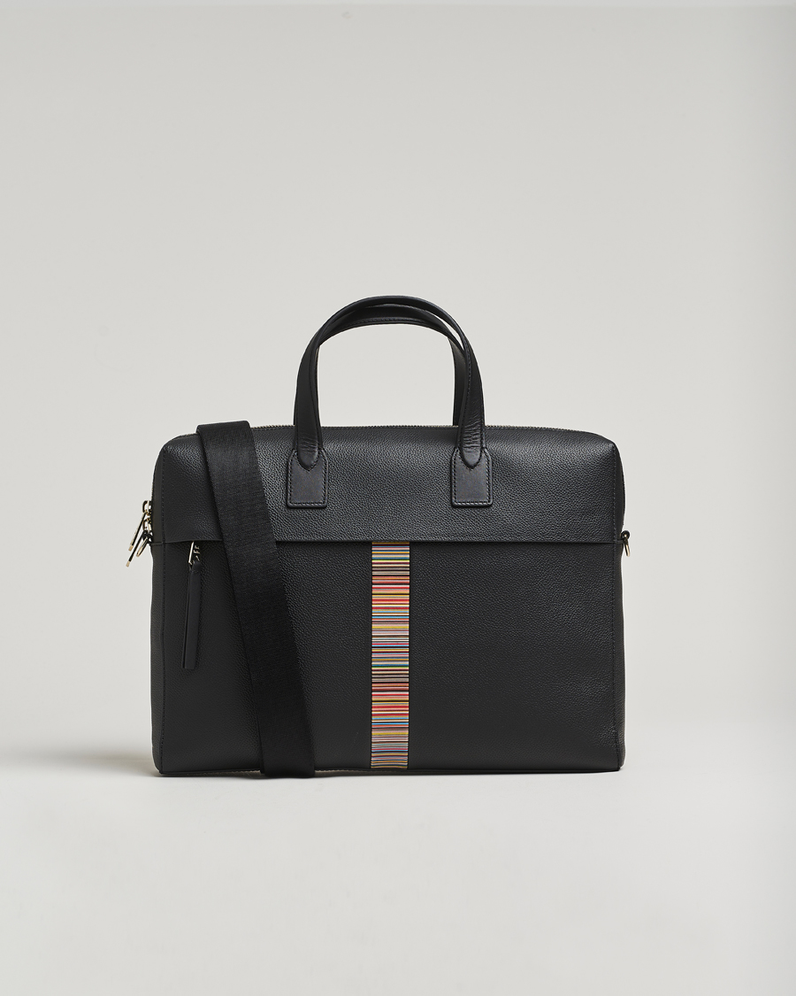 Mies | Laukut | Paul Smith | Paul SmithSignature Trim BriefcaseBlack