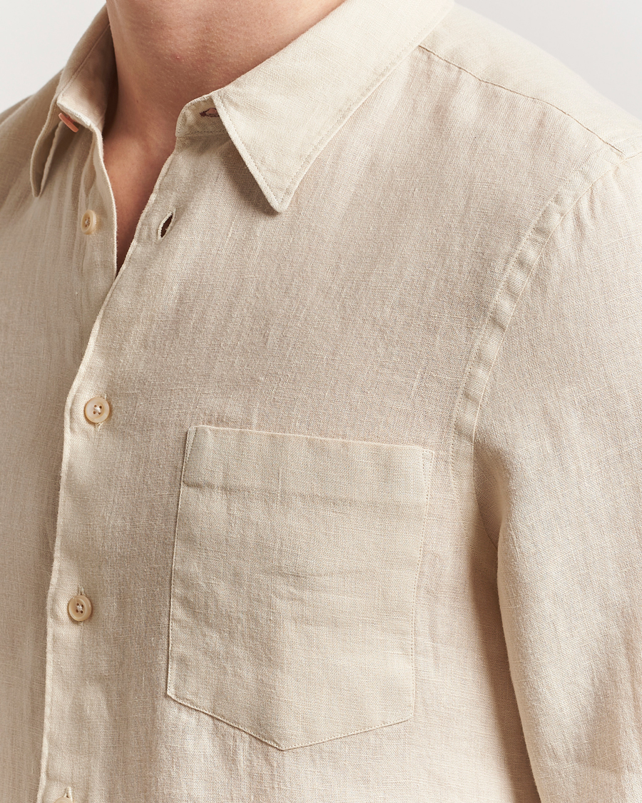 Mies | Kauluspaidat | PS Paul Smith | Tailored Fit Linen Shirt Beige
