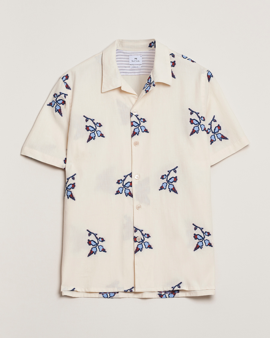 Mies | Kauluspaidat | PS Paul Smith | Flower Short Sleeve Shirt Off White
