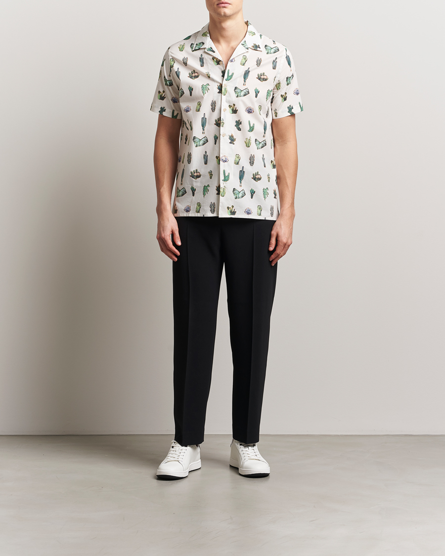 Mies | Kauluspaidat | PS Paul Smith | Cactus Line Up Short Sleeve Shirt White