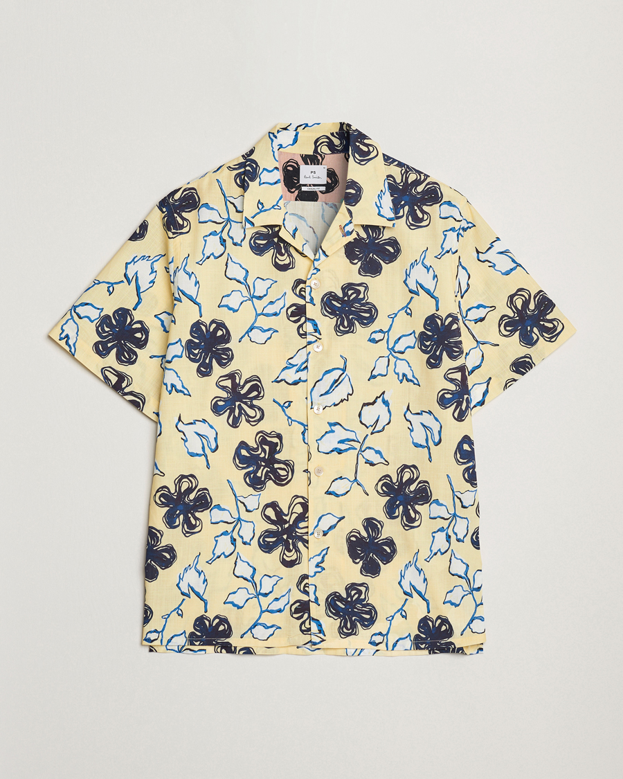 Mies | Kauluspaidat | PS Paul Smith | Floral Short Sleeve Shirt Yellow
