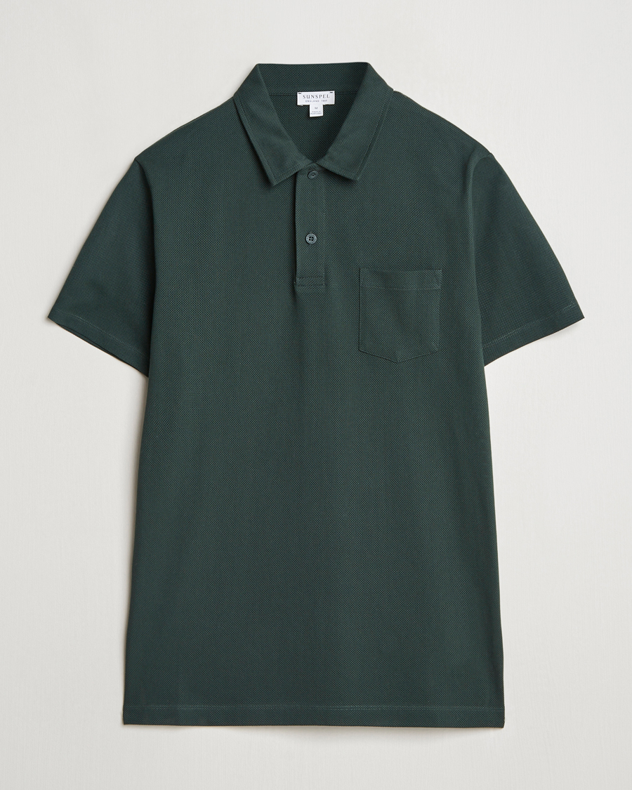 Mies | Pikeet | Sunspel | Riviera Polo Shirt Dark Green