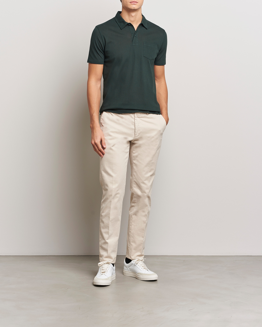 Mies | Pikeet | Sunspel | Riviera Polo Shirt Dark Green