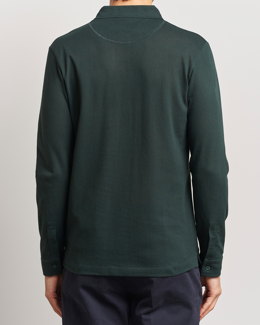 Mies | Puserot | Sunspel | Long Sleeve Riviera Polo Shirt Holly Green