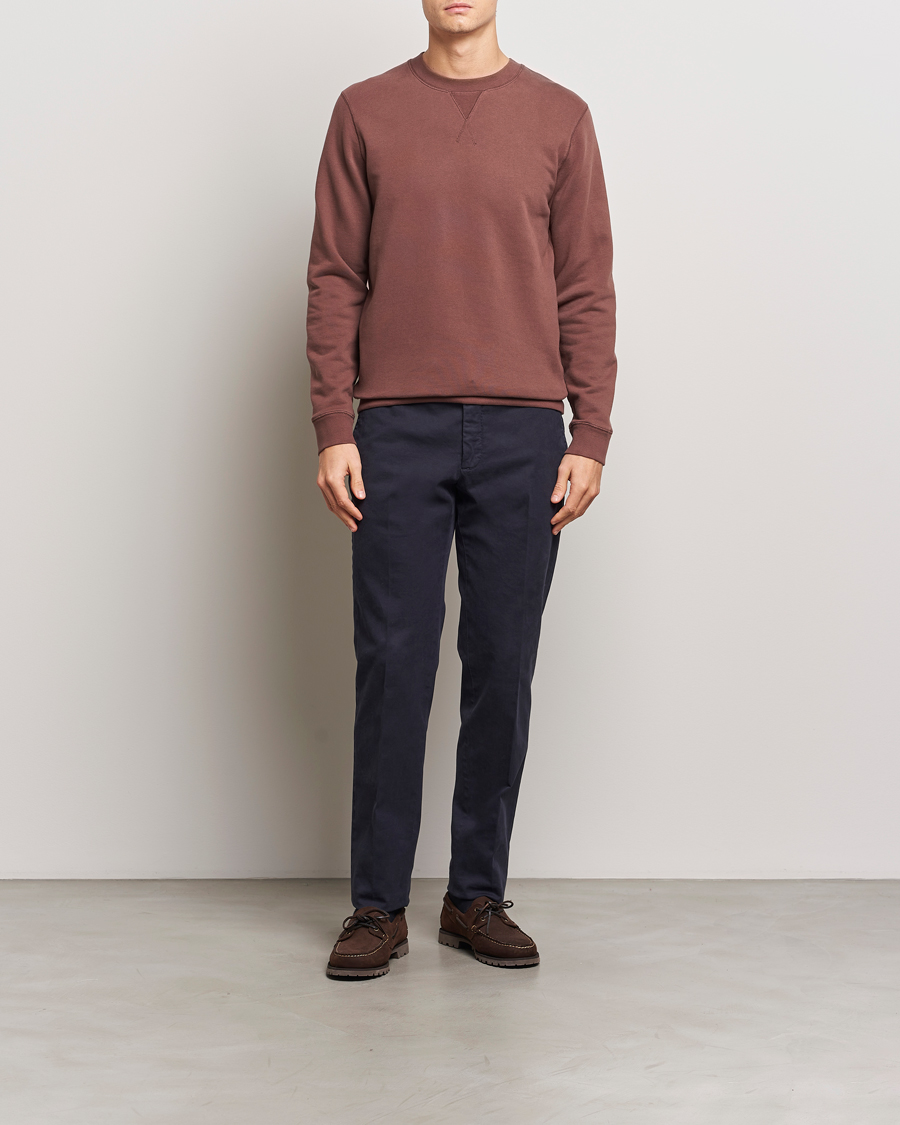 Mies | Puserot | Sunspel | Loopback Sweatshirt Cocoa Brown