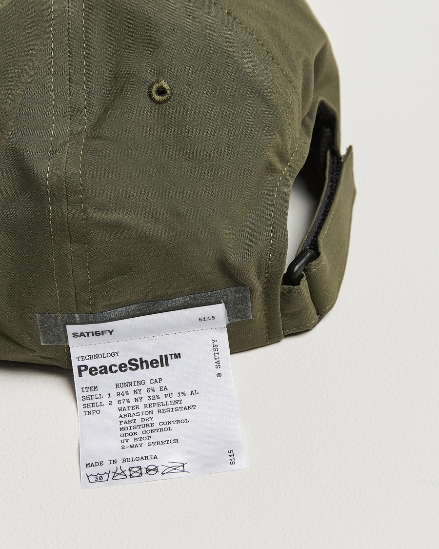 Mies | Satisfy PeaceShell Running Cap Olive | Satisfy | PeaceShell Running Cap Olive
