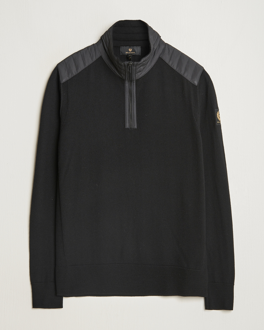 Mies | Puserot | Belstaff | Kilmington Quarter Zip Jumper Black