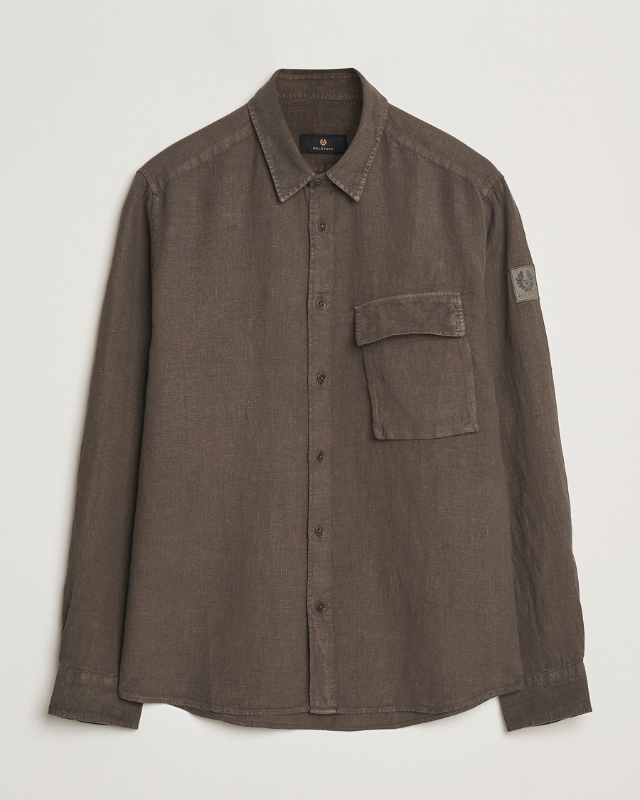Mies | Kauluspaidat | Belstaff | Scale Linen Shirt Army