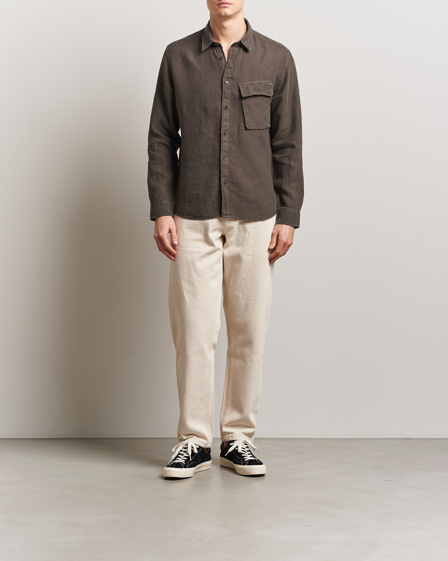 Mies | Kauluspaidat | Belstaff | Scale Linen Shirt Army