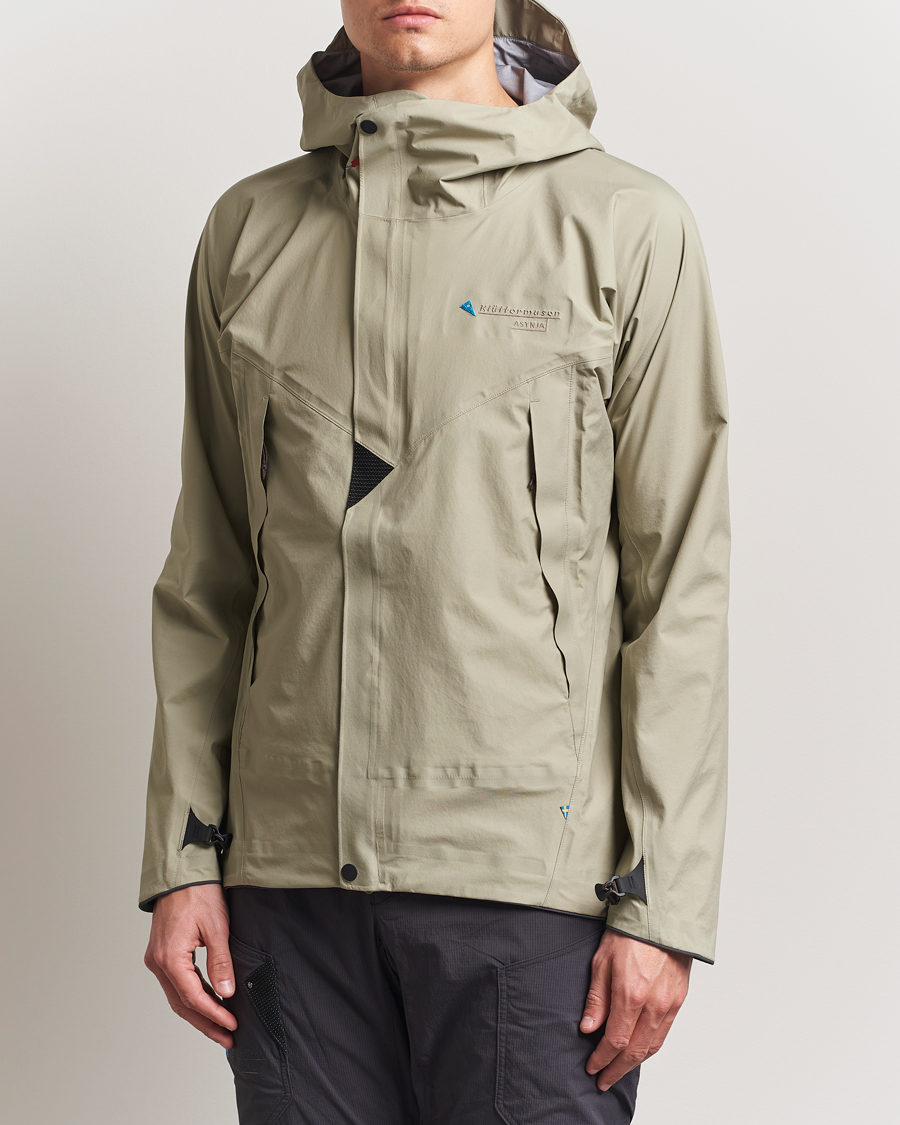 Mies | Takit | Klättermusen | Asynja Lightweight Waterproof Jacket Silver Green