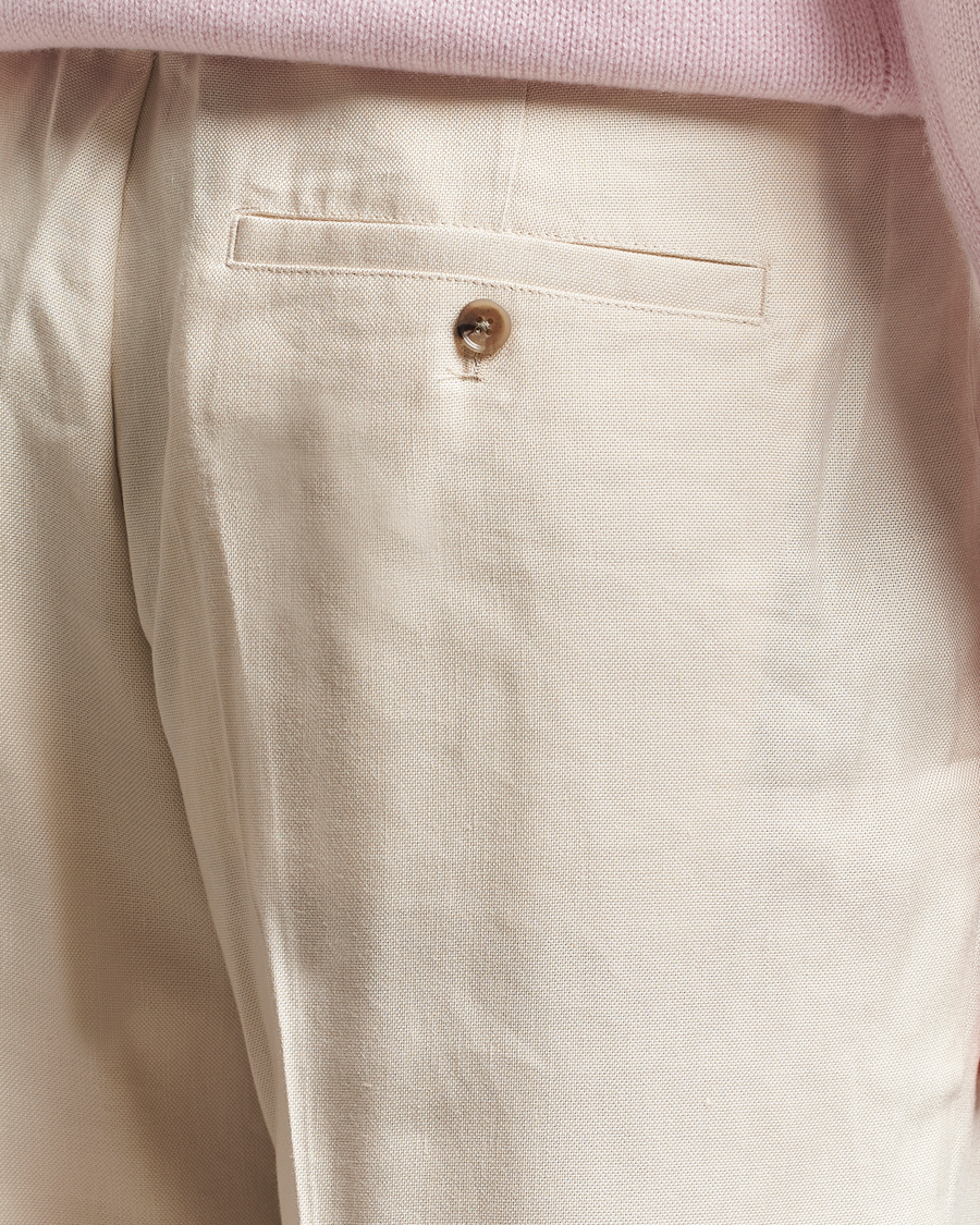 Mies | Housut | NN07 | Kay Linen/Viscose Drawstring Trousers Ivory
