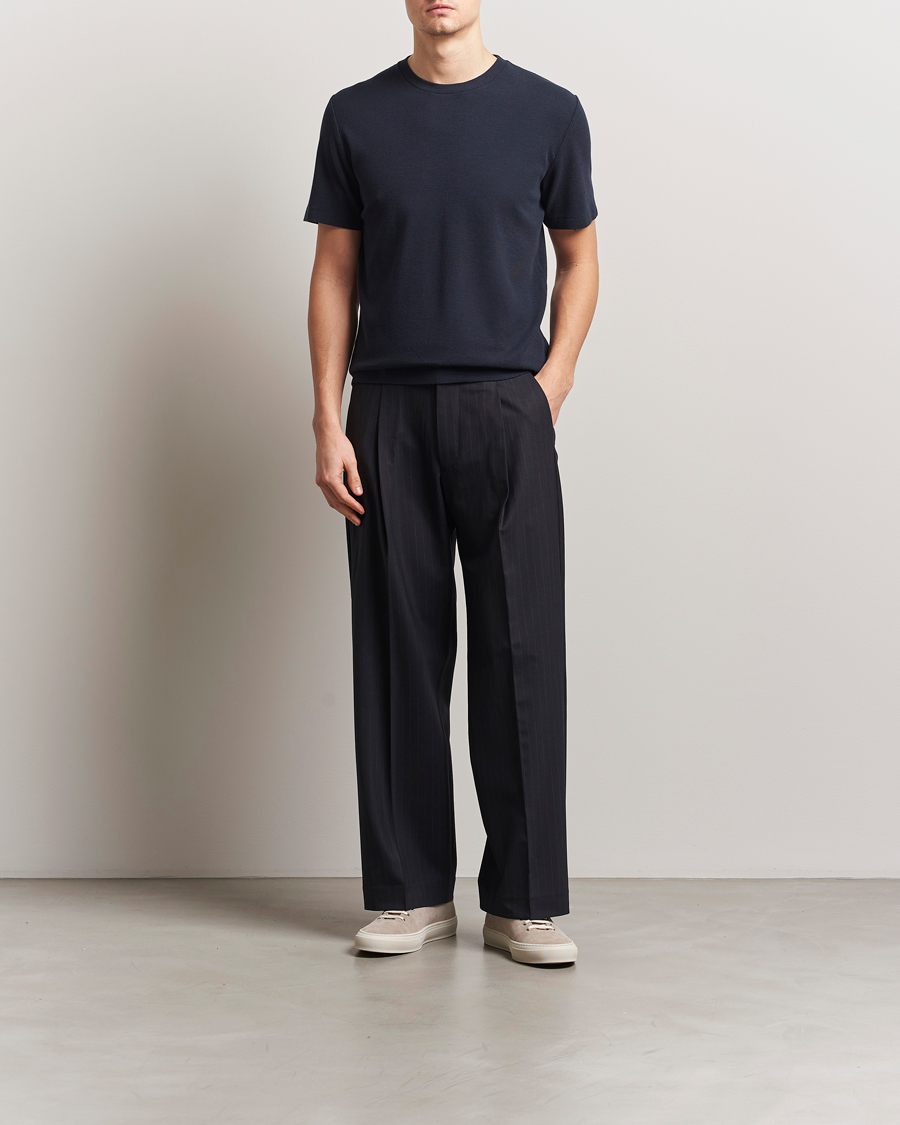 Mies | T-paidat | NN07 | Clive Crew Neck T-Shirt Navy Blue