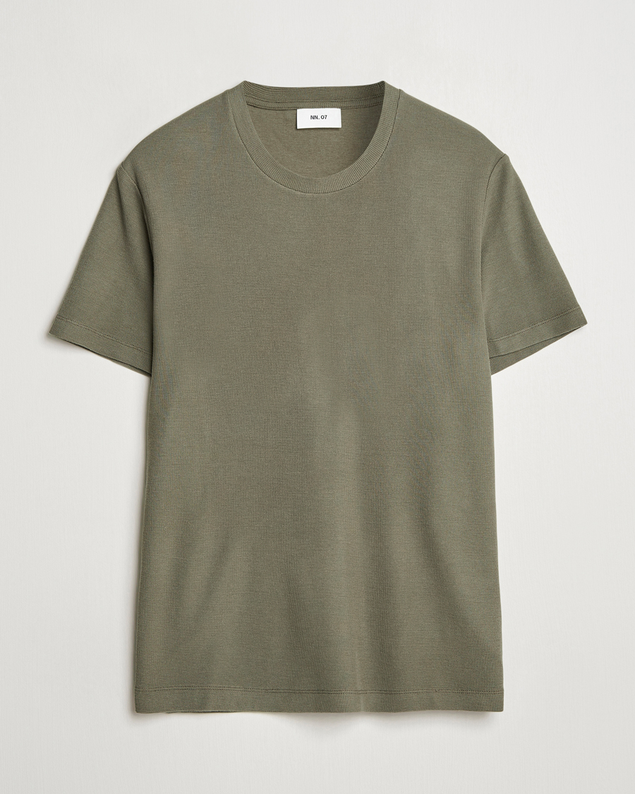 Mies | T-paidat | NN07 | Clive Crew Neck T-Shirt Capers Green