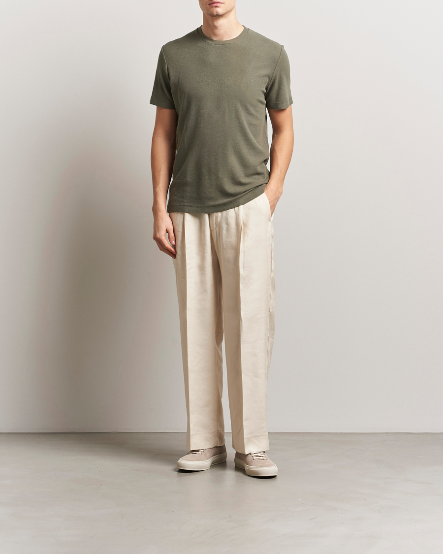 Mies | T-paidat | NN07 | Clive Crew Neck T-Shirt Capers Green