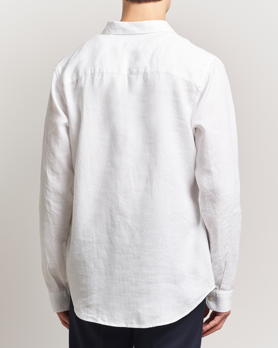 Mies | Kauluspaidat | NN07 | Enzo Linen Shirt White