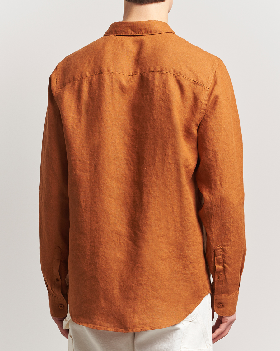 Mies | Kauluspaidat | NN07 | Enzo Linen Shirt Caramel