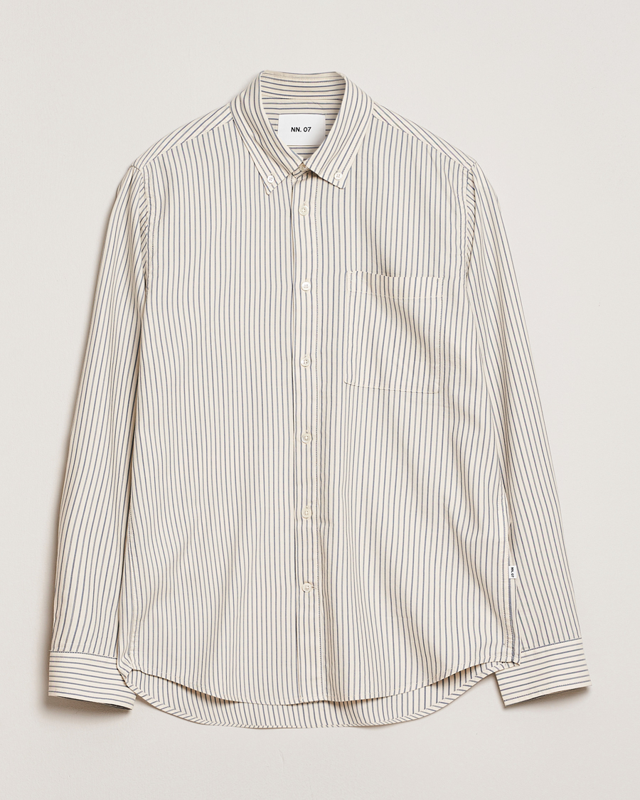 Mies | Kauluspaidat | NN07 | Arne Tencel Shirt Sea Stripe