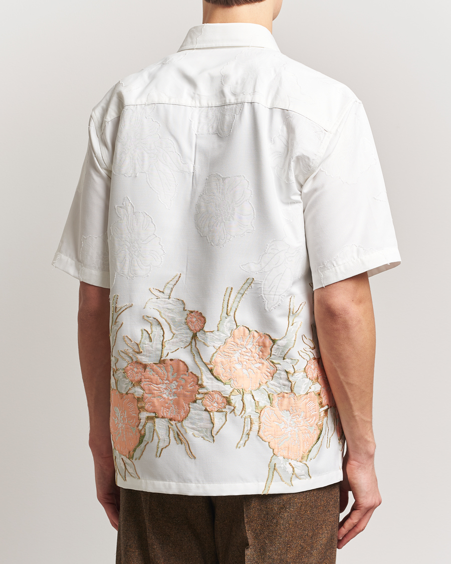 Mies | Kauluspaidat | NN07 | Freddy Flower Short Sleeve Shirt White Multi