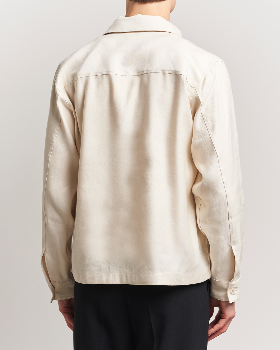Mies | Kauluspaidat | NN07 | Alban Cotton/Linen Overshirt Ivory