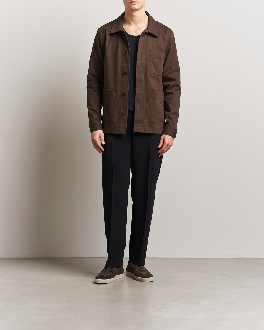 Mies | Kauluspaidat | NN07 | Olav Pocket Overshirt Demitasse Brown