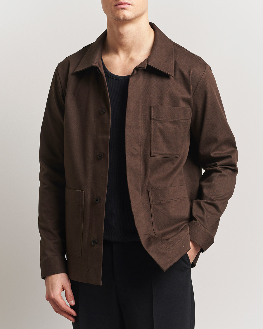 Mies | Kauluspaidat | NN07 | Olav Pocket Overshirt Demitasse Brown