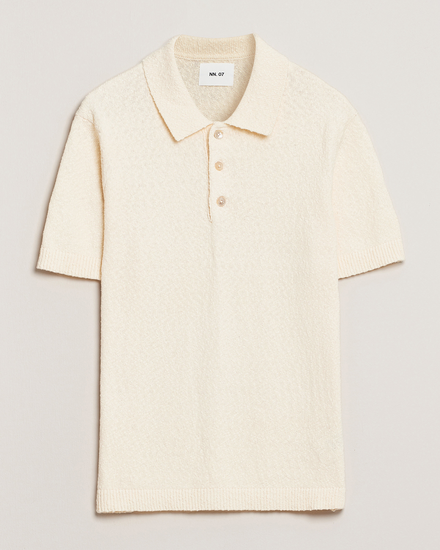 Mies | Pikeet | NN07 | Randy Knitted Polo Ecru