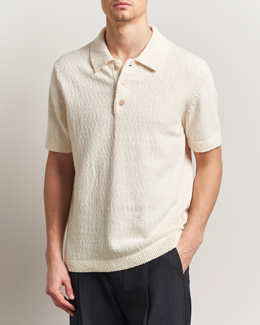 Mies | Pikeet | NN07 | Randy Knitted Polo Ecru