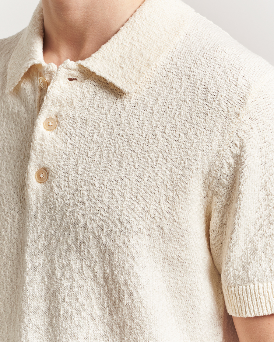 Mies | Pikeet | NN07 | Randy Knitted Polo Ecru