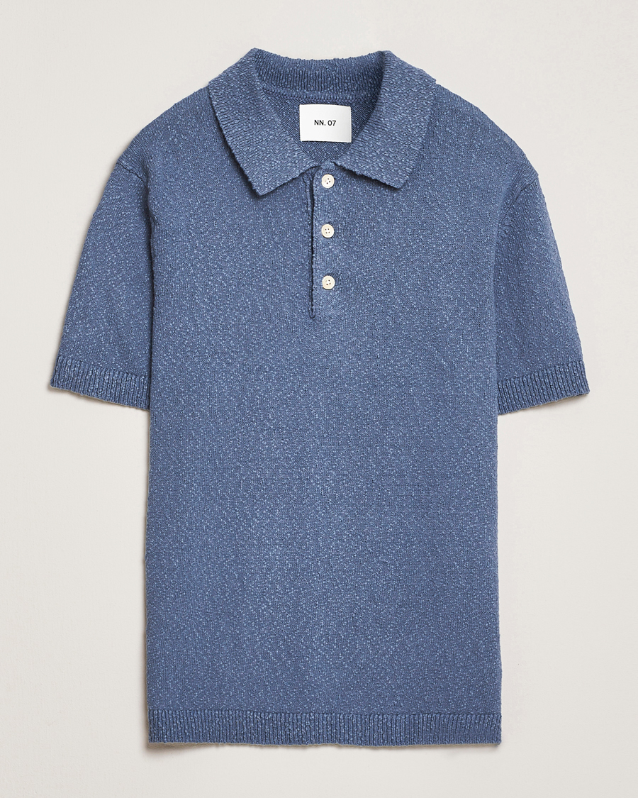 Mies | Pikeet | NN07 | Randy Knitted Polo Bering Blue