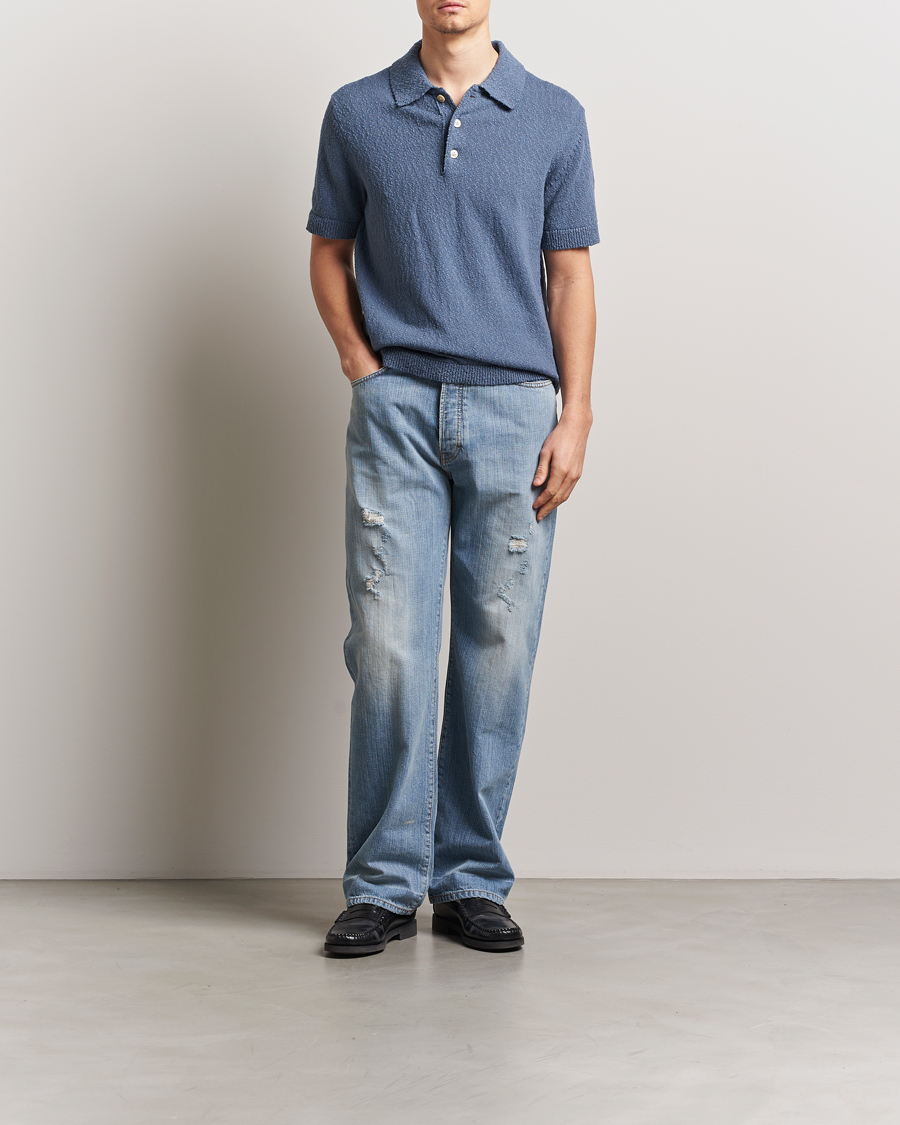 Mies | Pikeet | NN07 | Randy Knitted Polo Bering Blue