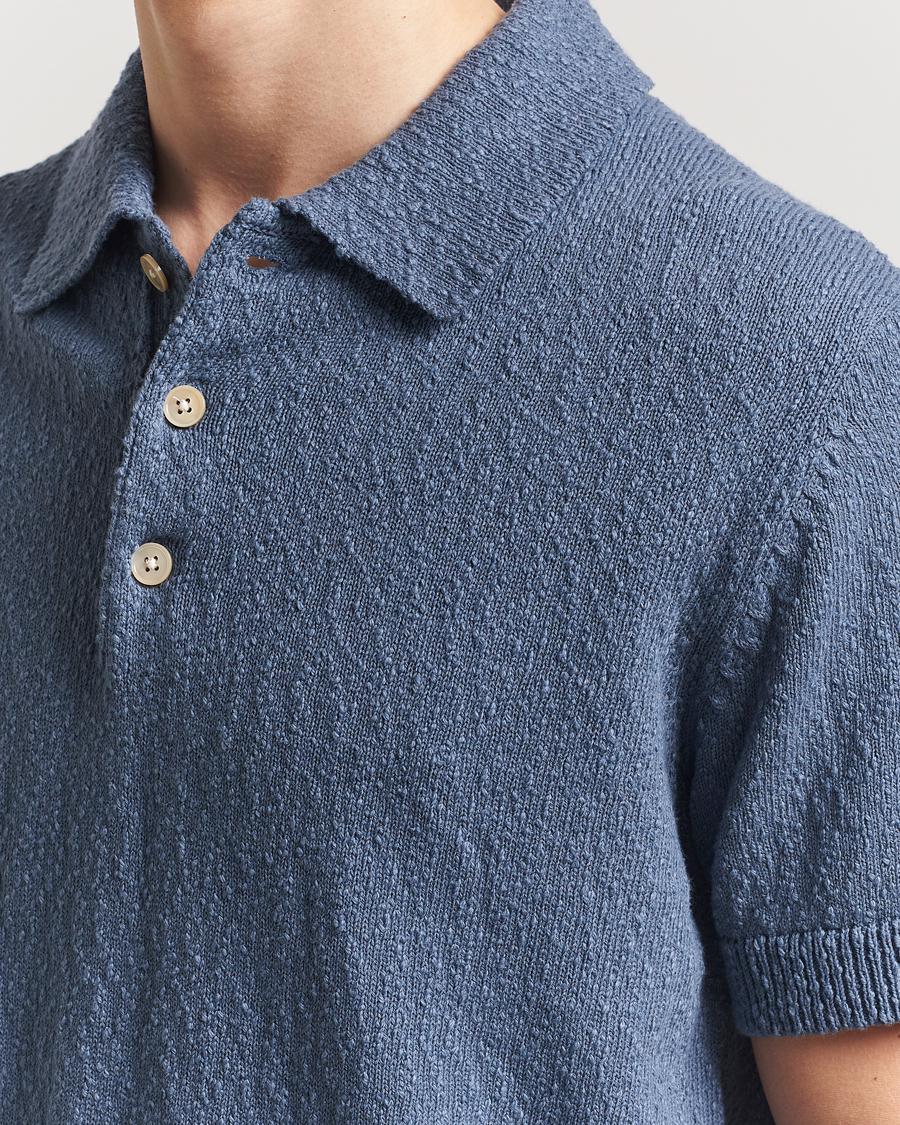 Mies | Pikeet | NN07 | Randy Knitted Polo Bering Blue