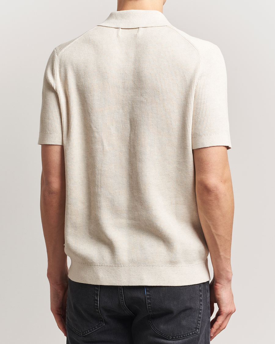 Mies | Pikeet | NN07 | Hansie Half Zip Knitted Polo Ivory
