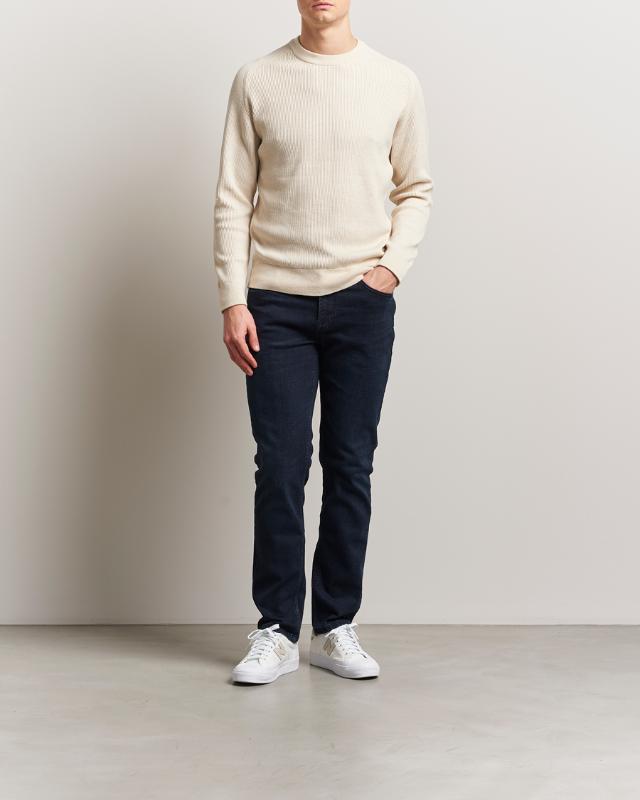 Mies | Puserot | NN07 | Kevin Cotton Knitted Sweater Ivory