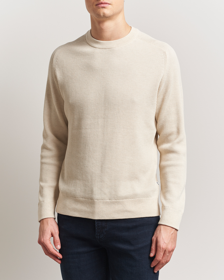 Mies | Puserot | NN07 | Kevin Cotton Knitted Sweater Ivory